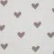 Hearts Teddy Fabric Natural - (Curly Teddy Fabric)