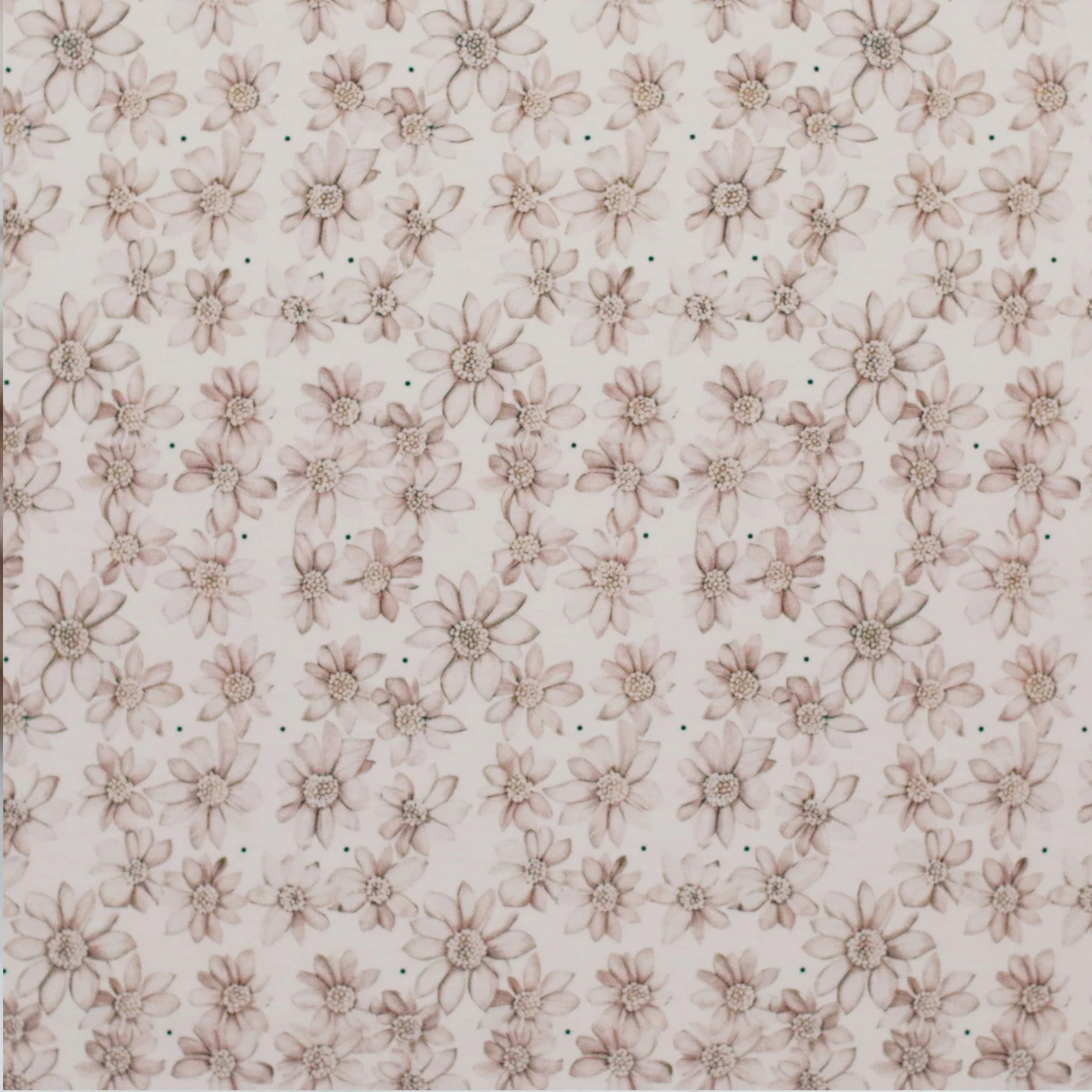 Jersey Katoen Digitale Print - Beige Waterlelie