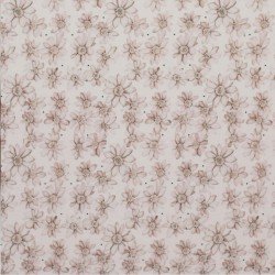 Jersey Cotton Fabric Digital Print - Beige Water Lily