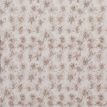 Dzianina Bawełniana Druk Cyfrowy - Beżowy Lilia Wodna Dzianina Bawełniana Druk Cyfrowy - Beżowy Lilia Wodna