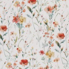 Bomuldjersey Digital Print - Aquarel Vilde Blomster