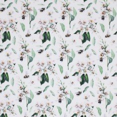 Bomuldjersey Digital Print - Humlebi Plante