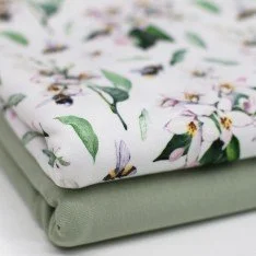 Jersey Katoen Digitale Print - Hommel Plant Jersey Katoen Digitale Print - Hommel Plant