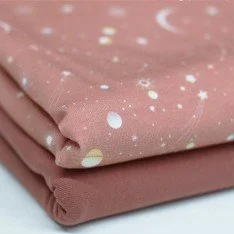 Jersey Katoen Digitale Print - Sterrenhemel Klei Roze Jersey Katoen Digitale Print - Sterrenhemel Klei Roze
