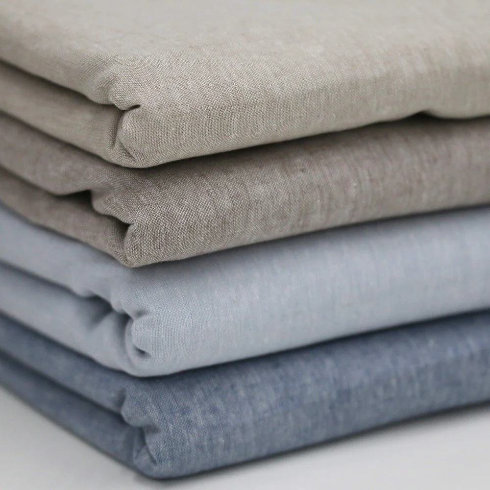 Linnen Chambray Stof Licht Blauw Linnen Chambray Stof Licht Blauw - (Decoratiestoffen)