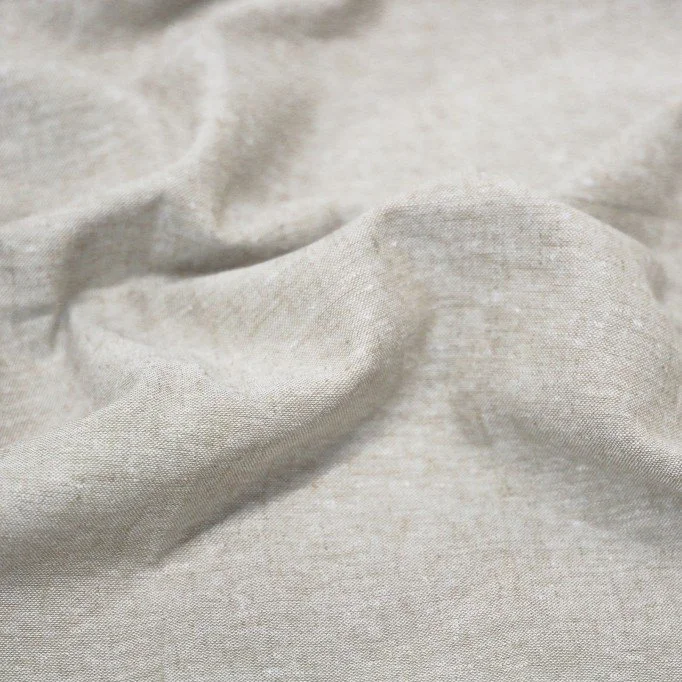 Leinen Chambray Stoff Hellbeige - (Dekostoffe)