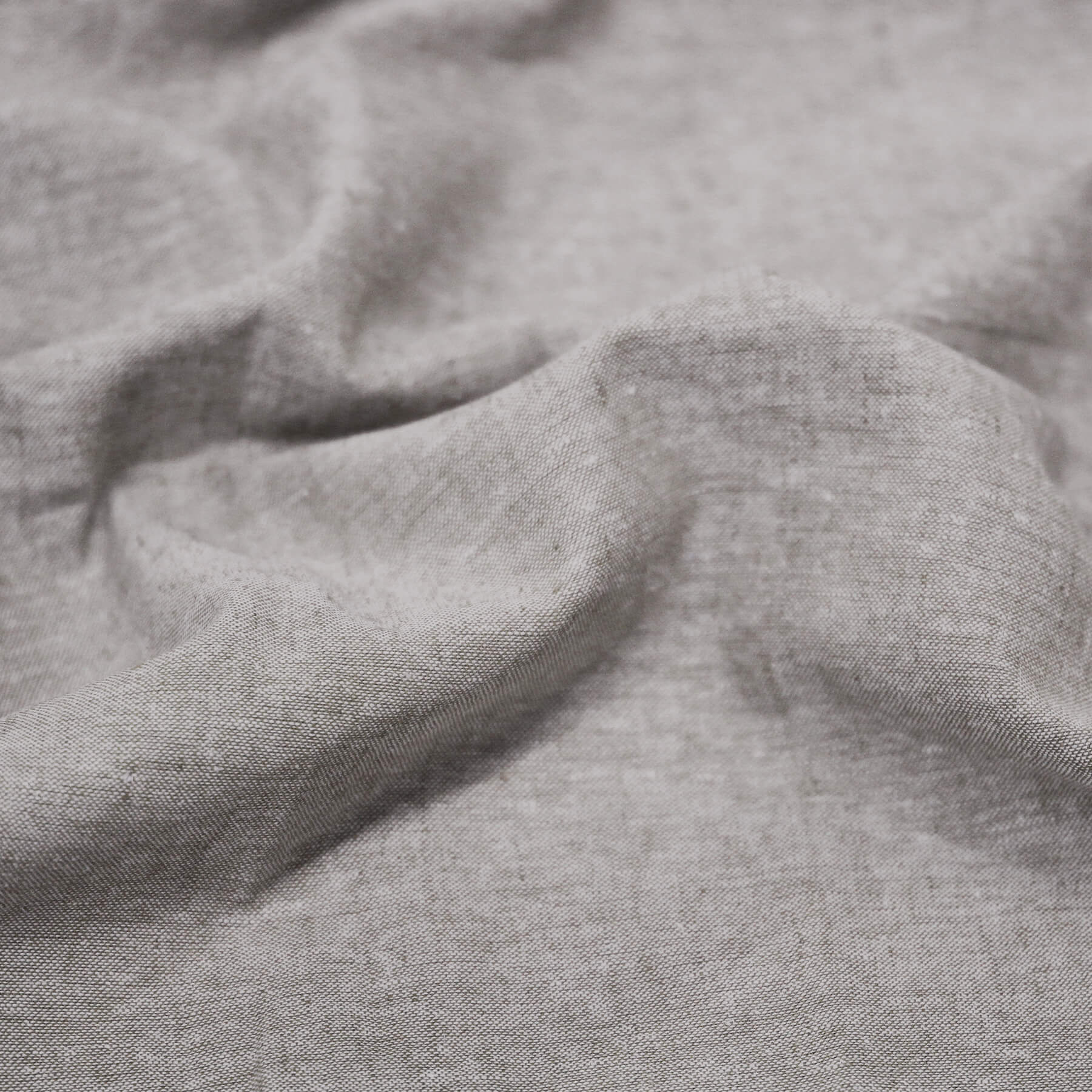 Linnen Chambray Stof Taupe