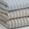 Hørstof Stribet Lira Lys Beige - (Dekorationsstoffer)