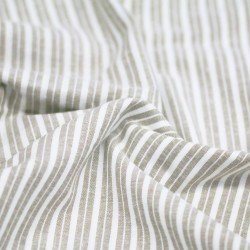 Leinenstoff Lira Streifen Hellbeige Leinenstoff Lira Streifen Hellbeige