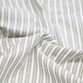 Linen Fabric Lira Stripe Light Beige