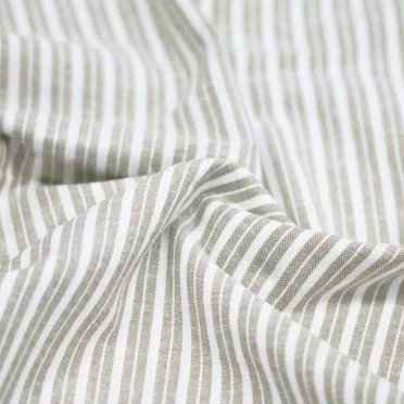 Linen Fabric Lira Stripe Light Beige - (Deco Fabrics)