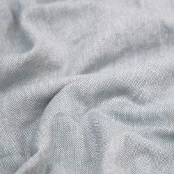 Leinenstoff Fischgrat Hellblau Leinenstoff Fischgrat Hellblau