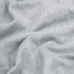 Linen Herringbone Fabric Light Blue