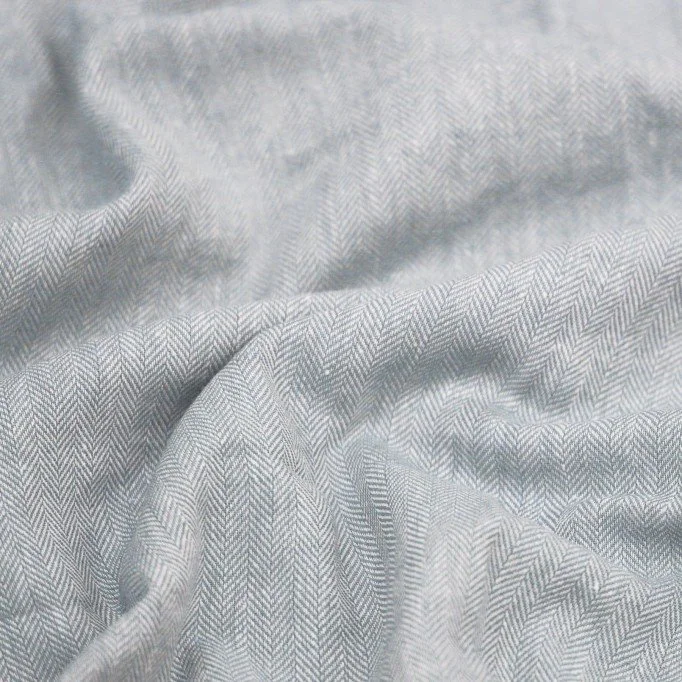 Linen Herringbone Fabric Light Blue - (Deco Fabrics)