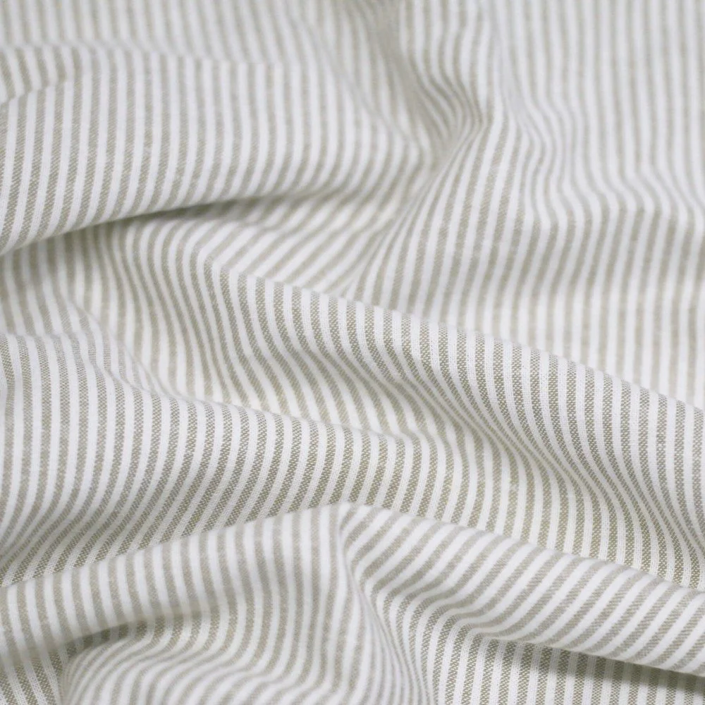 Tessuto di Lino a Strisce 2MM Beige Chiaro Tessuto Di Lino a Strisce 2MM Beige Chiaro - (Deco Tessuti)