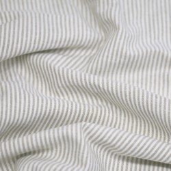 Linen Stripe Fabric 2MM Light Beige