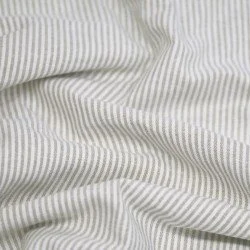 Linen Stripe Fabric 2MM Light Beige