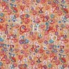Cotton Poplin Children's Fabric - Alphabet Orange