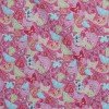 Tissu Enfant Poplin Coton - Papillons Fuchsia