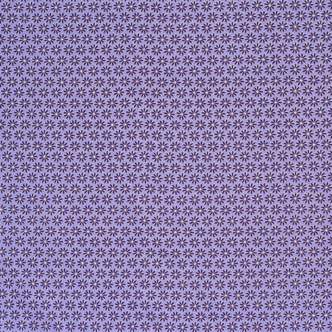 Tessuto Popeline Di Cotone Per Bambini - Fiore Viola Lilla - (Outlet Del Tessuto)