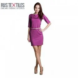 Tissu Punta di Roma Jersey Rose Cardinal