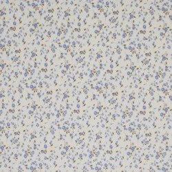 Rib Jersey Strikstof - Blå Mini Blomster