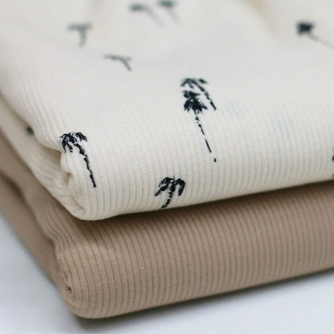 Rib Jersey Strikstof - Palmer Beige Rib Jersey Strikstof - Palmer Beige - (Jerseystoffer)