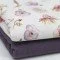Rib Knit Jersey Fabric - Pink Sketch Flower - (Jersey Fabrics)