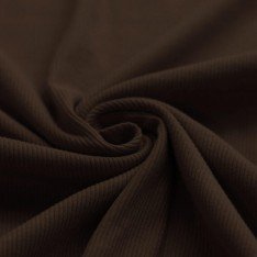 Rib Knit Jersey Fabric Chocolate Brown