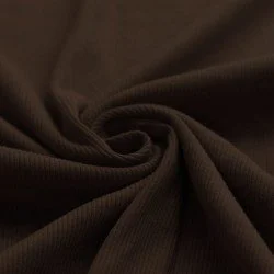 Tessuto Jersey Di Cotone Costine Marrone Cioccolato Tessuto Jersey Di Cotone Costine Marrone Cioccolato