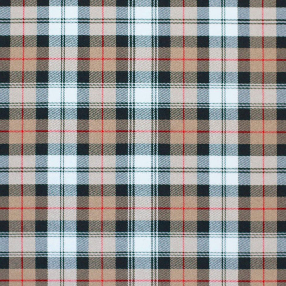 Scottish Tartan Fabric Stretch Small Camel Stuwart Scottish Tartan Fabric Stretch Small Camel Stuwart