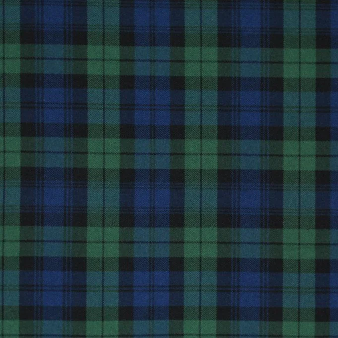 Tkanina Szkocka Kratę Rozciągliwa (Tartan) Mały Black Watch Tkaniny Szkocka Krata Tartan
