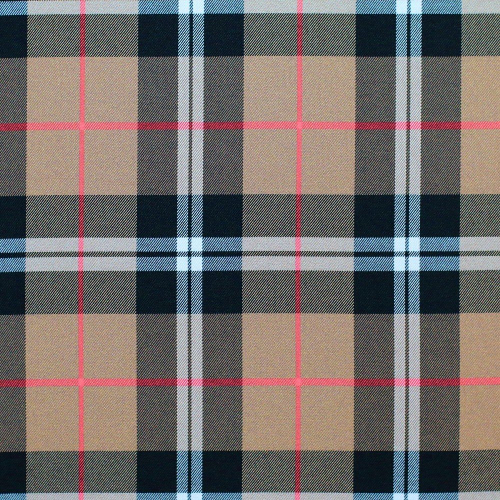 Scottish Tartan Fabric Stretch Camel Stuwart Scottish Tartan Fabric Stretch Camel Stuwart