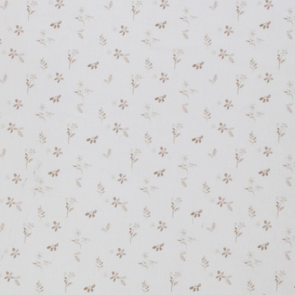 Cotton Poplin Digital Print - Cozy Flower Beige Cotton Poplin Digital Print - Cozy Flower Beige