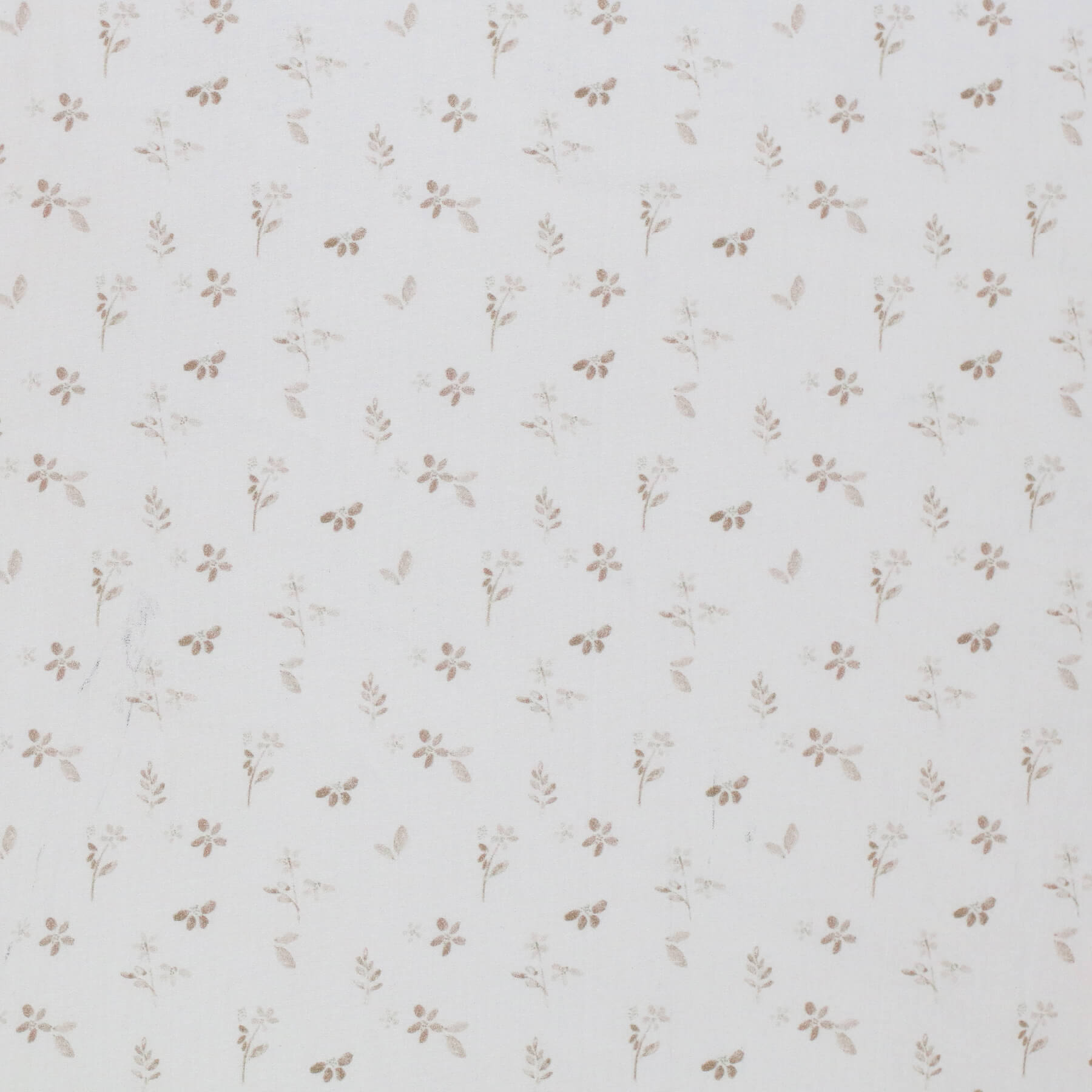 Poplin Katoen Digitale Print - Gezellige Bloem Beige