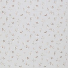 Bomuld Poplin Stof Digital Trykt - Hyggelig Blomst Beige