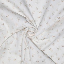 Cotton Poplin Digital Print - Cozy Flower Beige