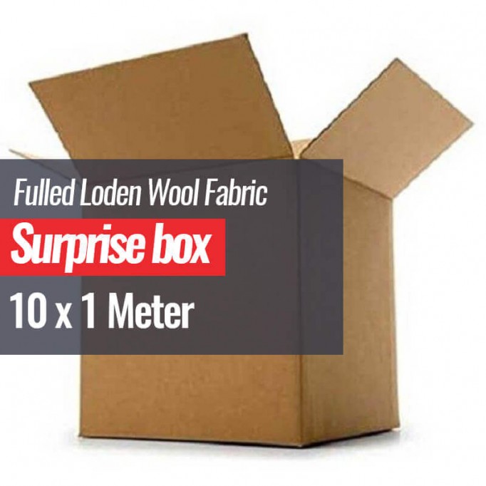 Fulled Loden Wool Fabric Surprise Box 10 x 1 Meter - (Boiled Wool Fabric)