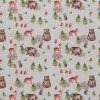 Jersey Di Cotone Stampa Digitale - Beige Animale Della Foresta