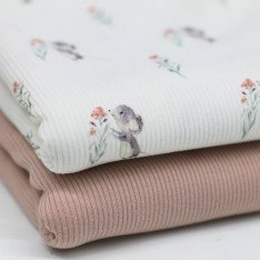 Rippstrick Jersey Stoff - Süße Maus