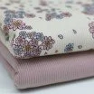 Rib Knit Jersey Fabric - Flower Leaves Rib Knit Jersey Fabric - Flower Leaves - (Jersey Fabrics)