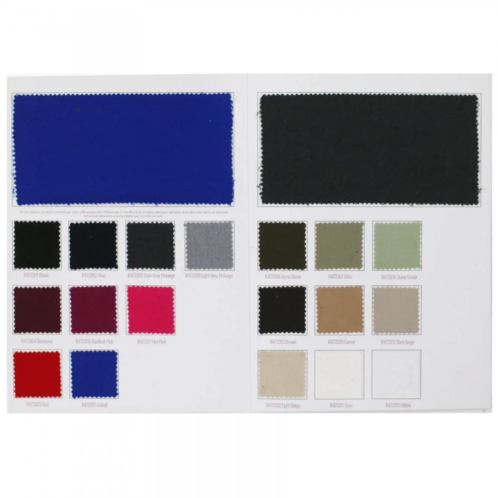 Stretch Gabardine Fabric (Bamboo Touch) Sample Card