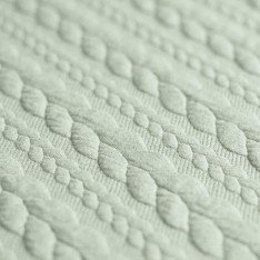 Cable Knit Jacquard Fabric Dusty Green