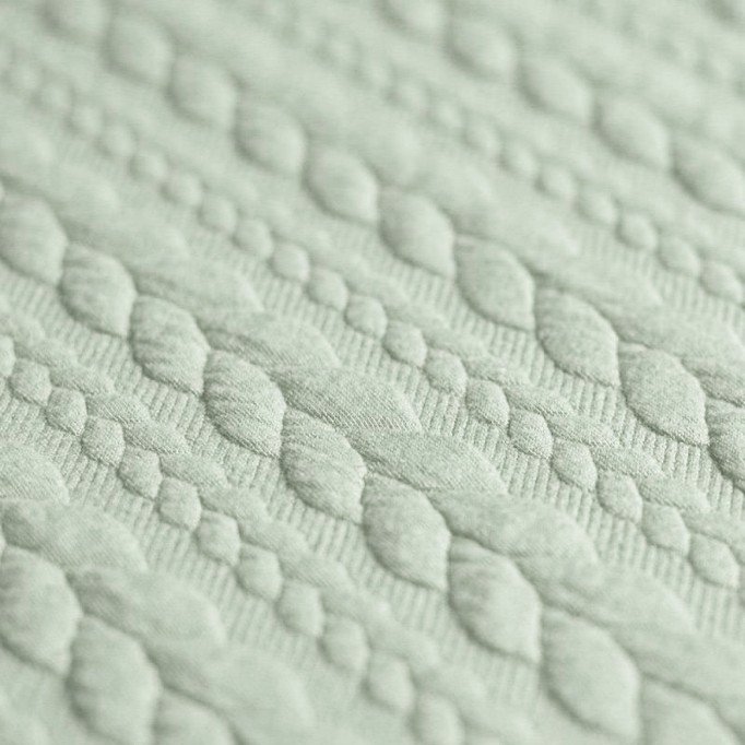 Cable Knit Jacquard Fabric Dusty Green - (Fashion Fabrics)