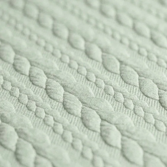 Cable Knit Jacquard Fabric Dusty Green - (Fashion Fabrics)