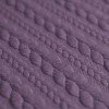 Dżersej Żakardowy Cloqué Wzór Warkoczowy Słaby Fiolet