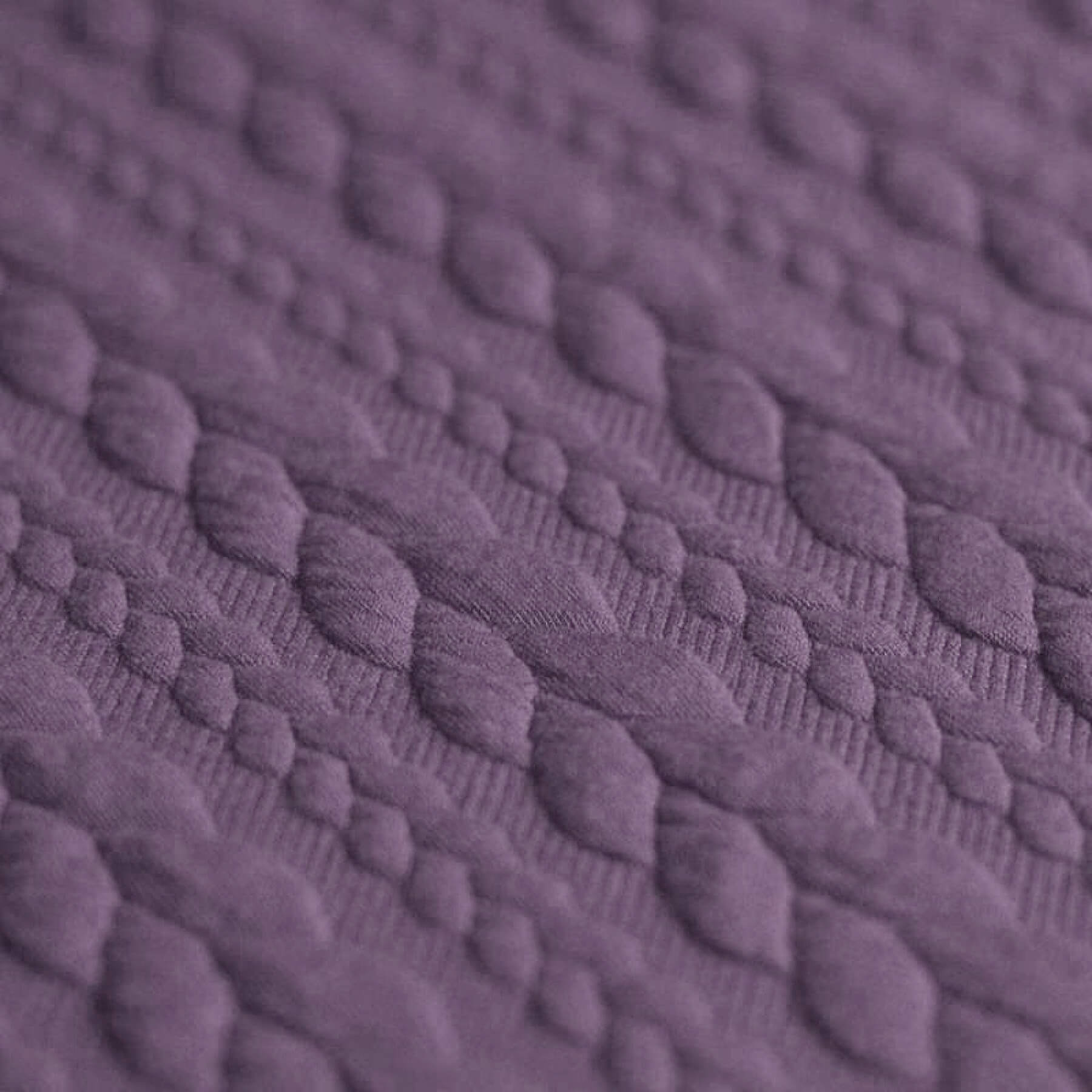Gebreide Kabel Jacquard Stof Dusty Paars