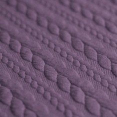 Cable Knit Jacquard Fabric Dusty Purple