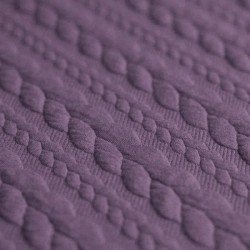 Cable Knit Jacquard Fabric Dusty Purple