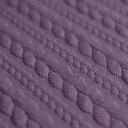 Gebreide Kabel Jacquard Stof Dusty Paars Gebreide Kabel Jacquard Stof Dusty Paars